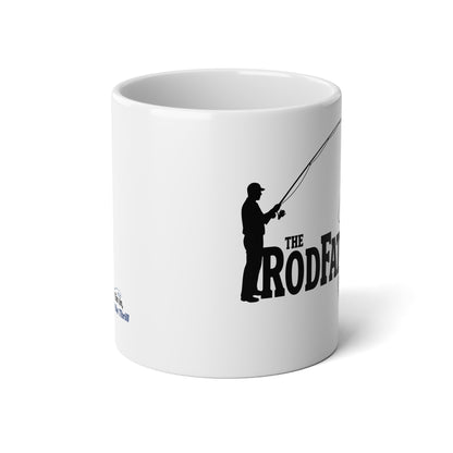 The RodFather Mug – Perfect Gift for Fathers, Husbands & Grandfathers - White 20oz Jumbo Coffee Cup