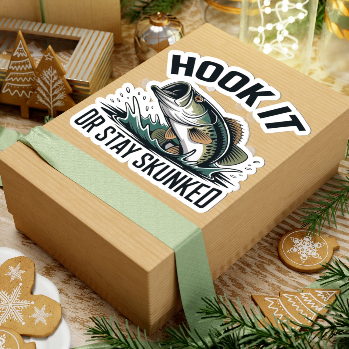 Hook it or be Skunked - Bass Fishing Stickers