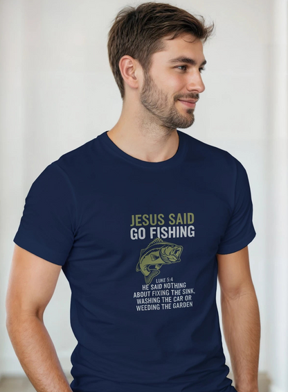 Jesus said go fishing - Heavyweight Unisex Crewneck T-shirt