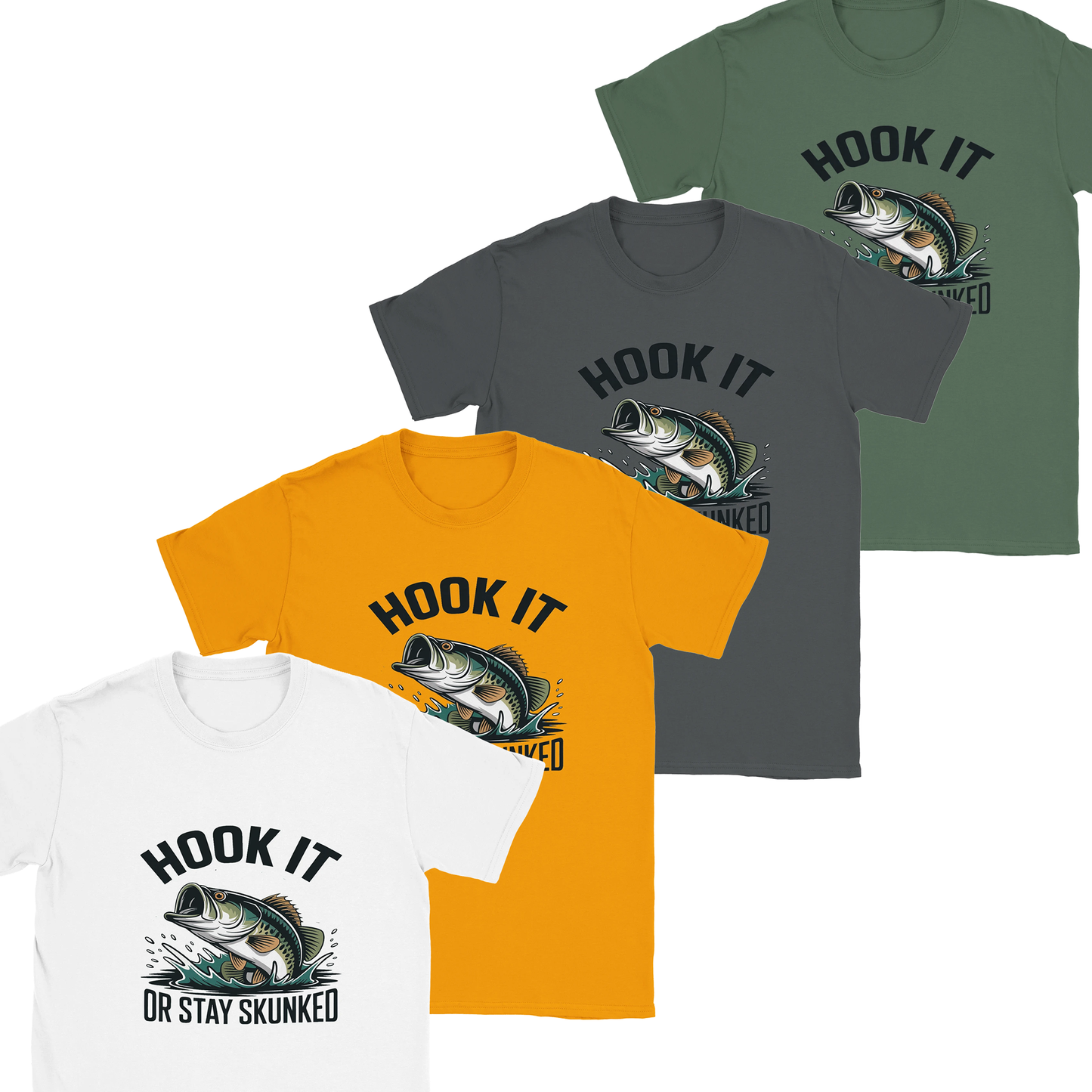 Hook it or Stay Skunked Fishing T-shirt - Gift for Dad