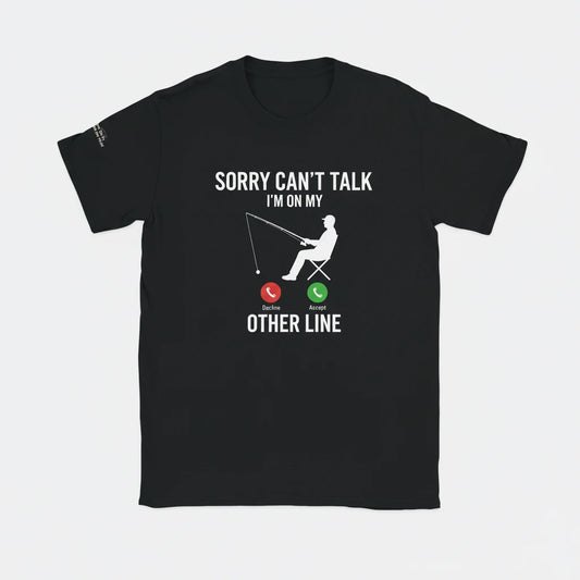 Sorry Can’t Talk Black Tee