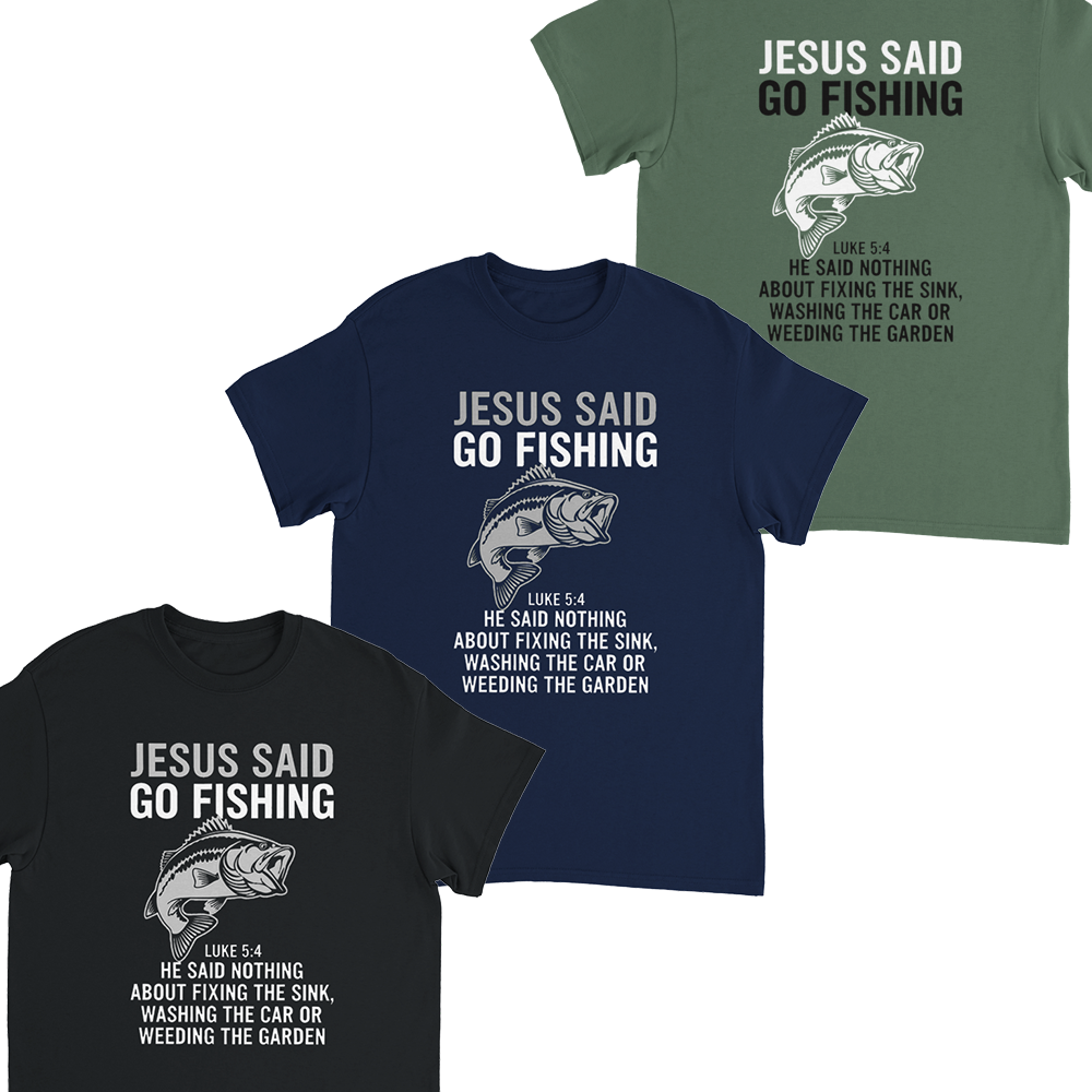 Jesus said go fishing - Heavyweight Unisex Crewneck T-shirt